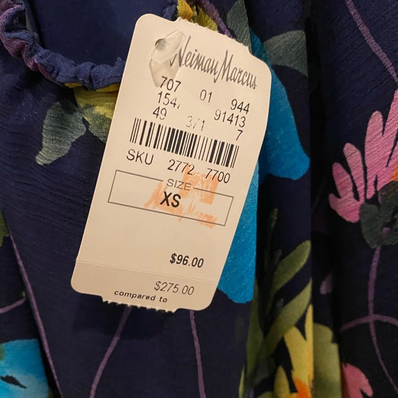 Neiman Marcus navy floral halter top - Picture 3 of 3
